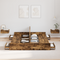 vidaXL Storage Bed Frame with Drawer with Headboard with Storage Smoked oak 150 x 200 cm