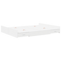 vidaXL Storage Bed Frame with Drawer with Headboard with Storage White 140 x 200 cm