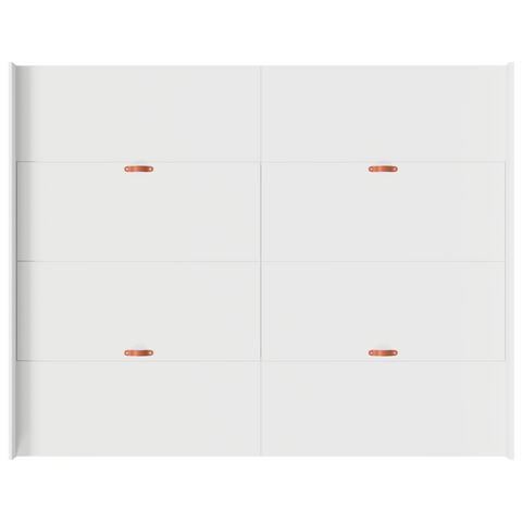 vidaXL Storage Bed Frame with Drawer with Headboard with Storage White 140 x 200 cm