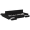 vidaXL Storage Bed Frame with Drawer with Headboard with Storage Black oak 140 x 200 cm