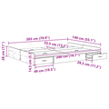 vidaXL Storage Bed Frame with Drawer with Headboard with Storage Sonoma oak 140 x 200 cm