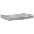 vidaXL Storage Bed Frame with Drawer with Headboard with Storage Grey sonoma 140 x 200 cm