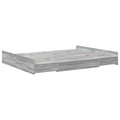 vidaXL Storage Bed Frame with Drawer with Headboard with Storage Grey sonoma 140 x 200 cm