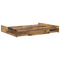 vidaXL Storage Bed Frame with Drawer with Headboard with Storage Old wood 140 x 200 cm