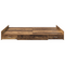 vidaXL Storage Bed Frame with Drawer with Headboard with Storage Old wood 140 x 200 cm