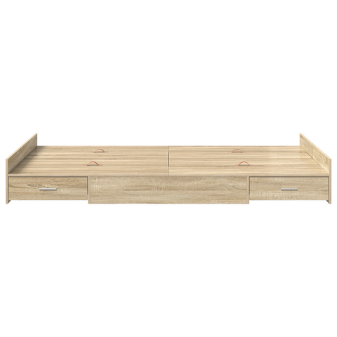 vidaXL Storage Bed Frame Sonoma oak 120 x 200 cm Engineered wood