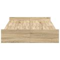 vidaXL Storage Bed Frame Sonoma oak 120 x 200 cm Engineered wood