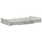 vidaXL Storage Bed Frame Concrete grey 120 x 200 cm Melamined wood