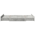 vidaXL Storage Bed Frame Concrete grey 120 x 200 cm Melamined wood