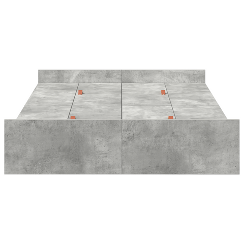 vidaXL Storage Bed Frame Concrete grey 120 x 200 cm Melamined wood