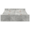 vidaXL Storage Bed Frame Concrete grey 120 x 200 cm Melamined wood