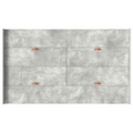 vidaXL Storage Bed Frame Concrete grey 120 x 200 cm Melamined wood