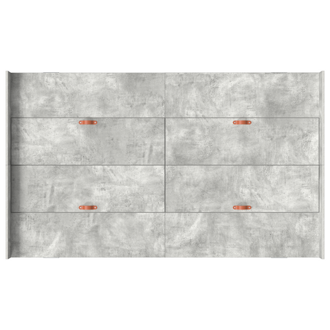 vidaXL Storage Bed Frame Concrete grey 120 x 200 cm Melamined wood