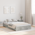 vidaXL Storage Bed Frame Concrete grey 120 x 200 cm Melamined wood