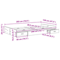 vidaXL Storage Bed Frame Concrete grey 120 x 200 cm Melamined wood