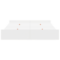 vidaXL Storage Bed Frame White 140 x 190 cm Melamined Board