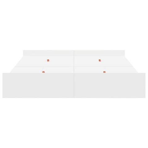 vidaXL Storage Bed Frame White 140 x 190 cm Melamined Board