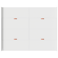 vidaXL Storage Bed Frame White 140 x 190 cm Melamined Board