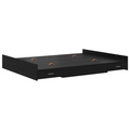 vidaXL Storage Bed Frame Black oak 140 x 190 cm Engineered wood