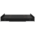 vidaXL Storage Bed Frame Black oak 140 x 190 cm Engineered wood