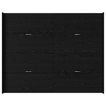 vidaXL Storage Bed Frame Black oak 140 x 190 cm Engineered wood
