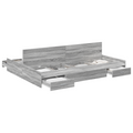 vidaXL Storage Bed Frame Grey sonoma 140 x 190 cm Engineered wood