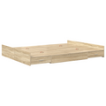 vidaXL Storage Bed Frame with Drawer Sonoma oak 135 x 190 cm Melamine