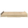 vidaXL Storage Bed Frame with Drawer Sonoma oak 135 x 190 cm Melamine