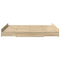 vidaXL Storage Bed Frame with Drawer Sonoma oak 135 x 190 cm Melamine