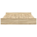 vidaXL Storage Bed Frame with Drawer Sonoma oak 135 x 190 cm Melamine