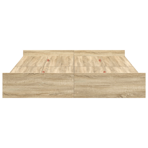 vidaXL Storage Bed Frame with Drawer Sonoma oak 135 x 190 cm Melamine
