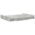 vidaXL Storage Bed Frame Concrete grey 135 x 190 cm Engineered wood