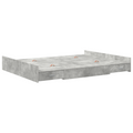 vidaXL Storage Bed Frame Concrete grey 135 x 190 cm Engineered wood