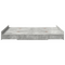 vidaXL Storage Bed Frame Concrete grey 135 x 190 cm Engineered wood