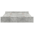 vidaXL Storage Bed Frame Concrete grey 135 x 190 cm Engineered wood