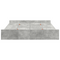 vidaXL Storage Bed Frame Concrete grey 135 x 190 cm Engineered wood