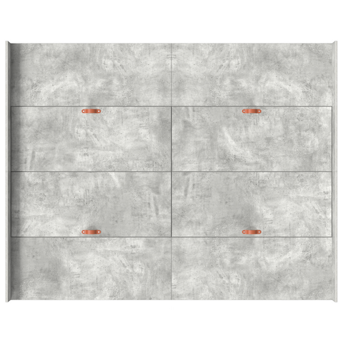 vidaXL Storage Bed Frame Concrete grey 135 x 190 cm Engineered wood