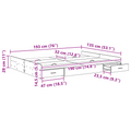 vidaXL Storage Bed Frame Concrete grey 135 x 190 cm Engineered wood