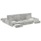 vidaXL Storage Bed Frame Concrete grey 135 x 190 cm Engineered wood