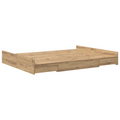 vidaXL Storage Bed Frame with Drawer Artisan oak 135 x 190 cm Melamine