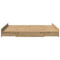 vidaXL Storage Bed Frame with Drawer Artisan oak 135 x 190 cm Melamine