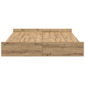 vidaXL Storage Bed Frame with Drawer Artisan oak 135 x 190 cm Melamine