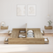 vidaXL Storage Bed Frame with Drawer Artisan oak 135 x 190 cm Melamine
