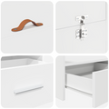 vidaXL Storage Bed Frame White 120 x 190 cm Melamine-coated wood