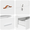 vidaXL Storage Bed Frame White 120 x 190 cm Melamine-coated wood