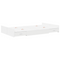 vidaXL Storage Bed Frame White 120 x 190 cm Melamine-coated wood