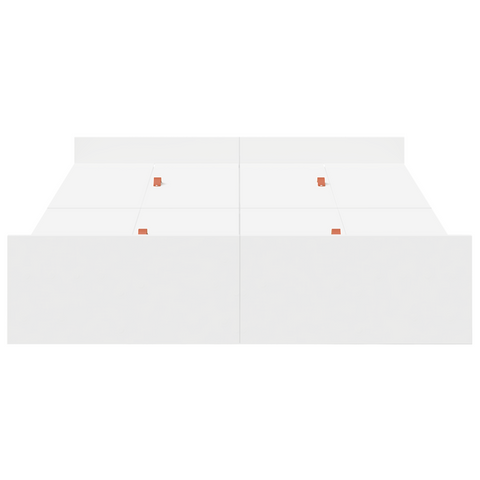 vidaXL Storage Bed Frame White 120 x 190 cm Melamine-coated wood