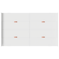 vidaXL Storage Bed Frame White 120 x 190 cm Melamine-coated wood
