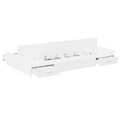 vidaXL Storage Bed Frame White 120 x 190 cm Melamine-coated wood
