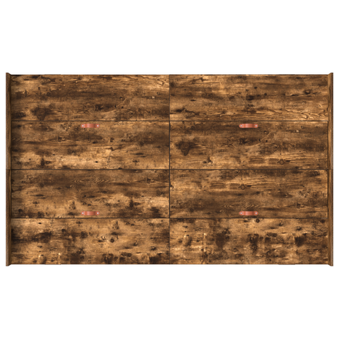 vidaXL Storage Bed Frame with Drawer with Headboard with Storage Smoked oak 120 x 190 cm Wood